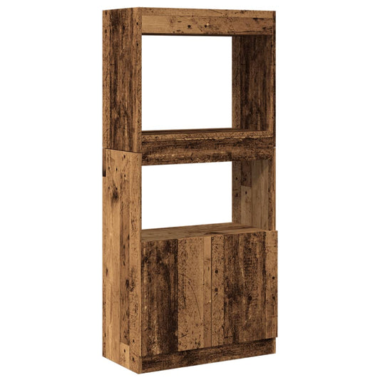 vidaXL Highboard Old Wood 63x33x140 cm Engineered Wood 2
