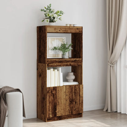 vidaXL Highboard Old Wood 63x33x140 cm Engineered Wood 3