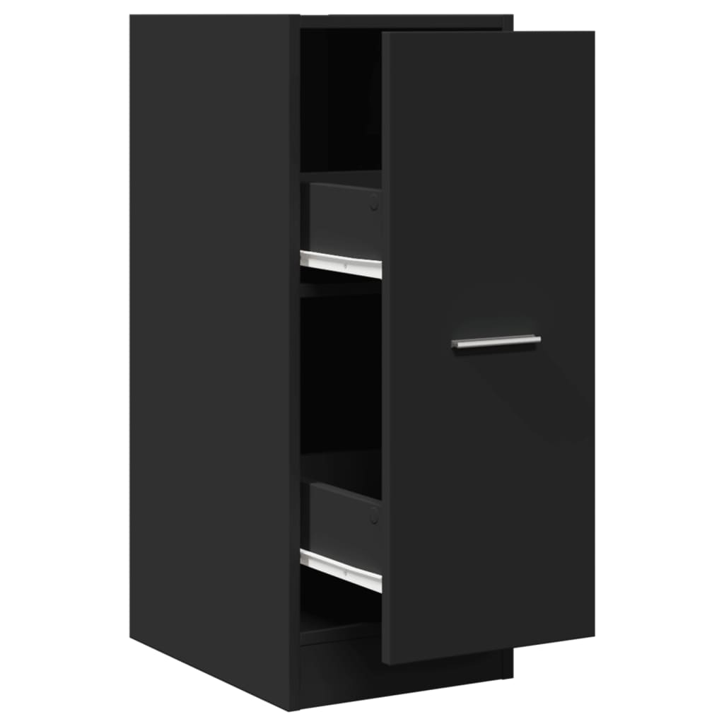 vidaXL Apothecary Cabinet Black 30x41x77,5 cm Engineered Wood 2