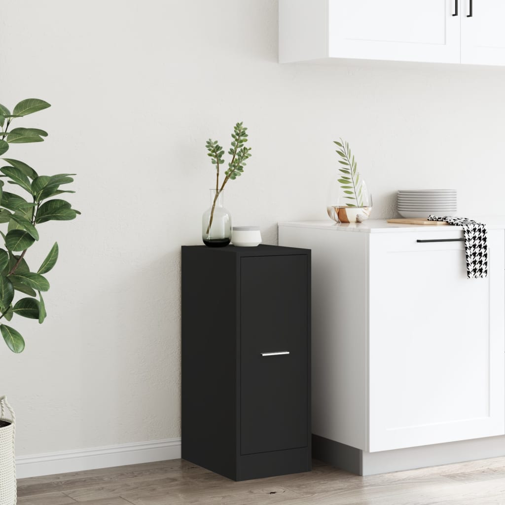 vidaXL Apothecary Cabinet Black 30x41x77,5 cm Engineered Wood 3