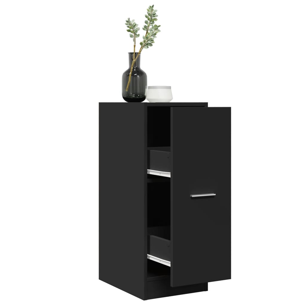 vidaXL Apothecary Cabinet Black 30x41x77,5 cm Engineered Wood 1