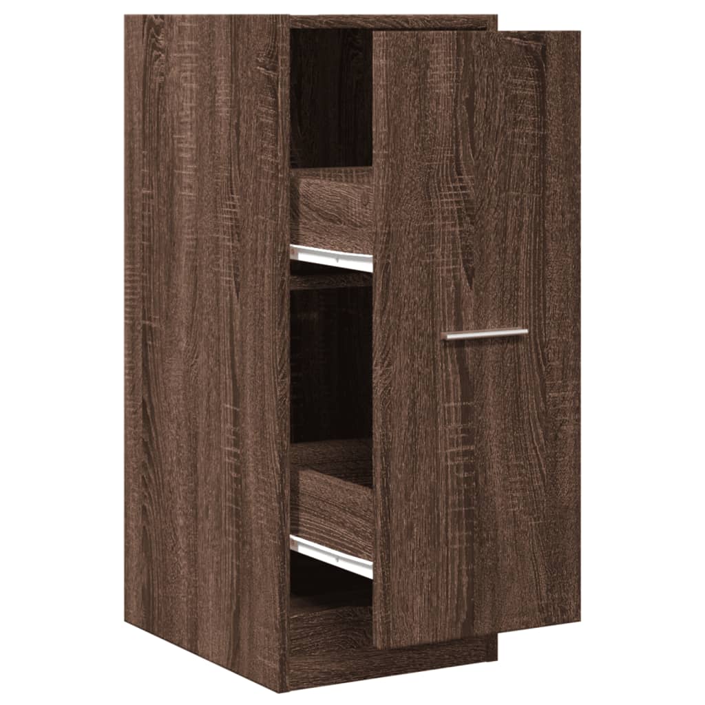vidaXL Apothecary Cabinet Brown Oak 30x41x77,5 cm Engineered Wood 2