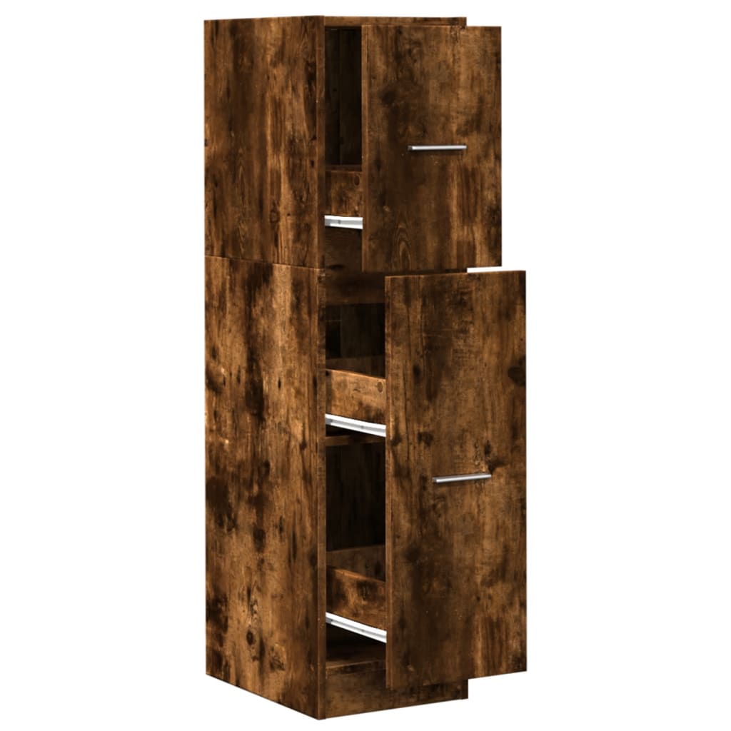 Apothecary Cabinet 30x41x118 cm Engineered Wood Width 30 cm Height 118 cm Smoked oak