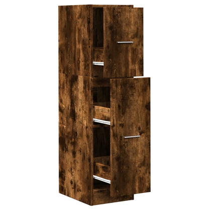 Apothecary Cabinet 30x41x118 cm Engineered Wood Width 30 cm Height 118 cm Smoked oak