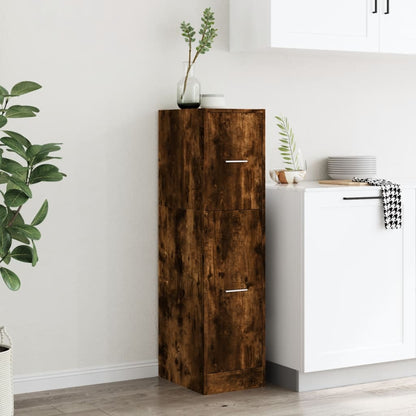 Apothecary Cabinet 30x41x118 cm Engineered Wood Width 30 cm Height 118 cm Smoked oak