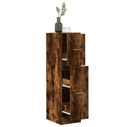 Apothecary Cabinet 30x41x118 cm Engineered Wood Width 30 cm Height 118 cm Smoked oak