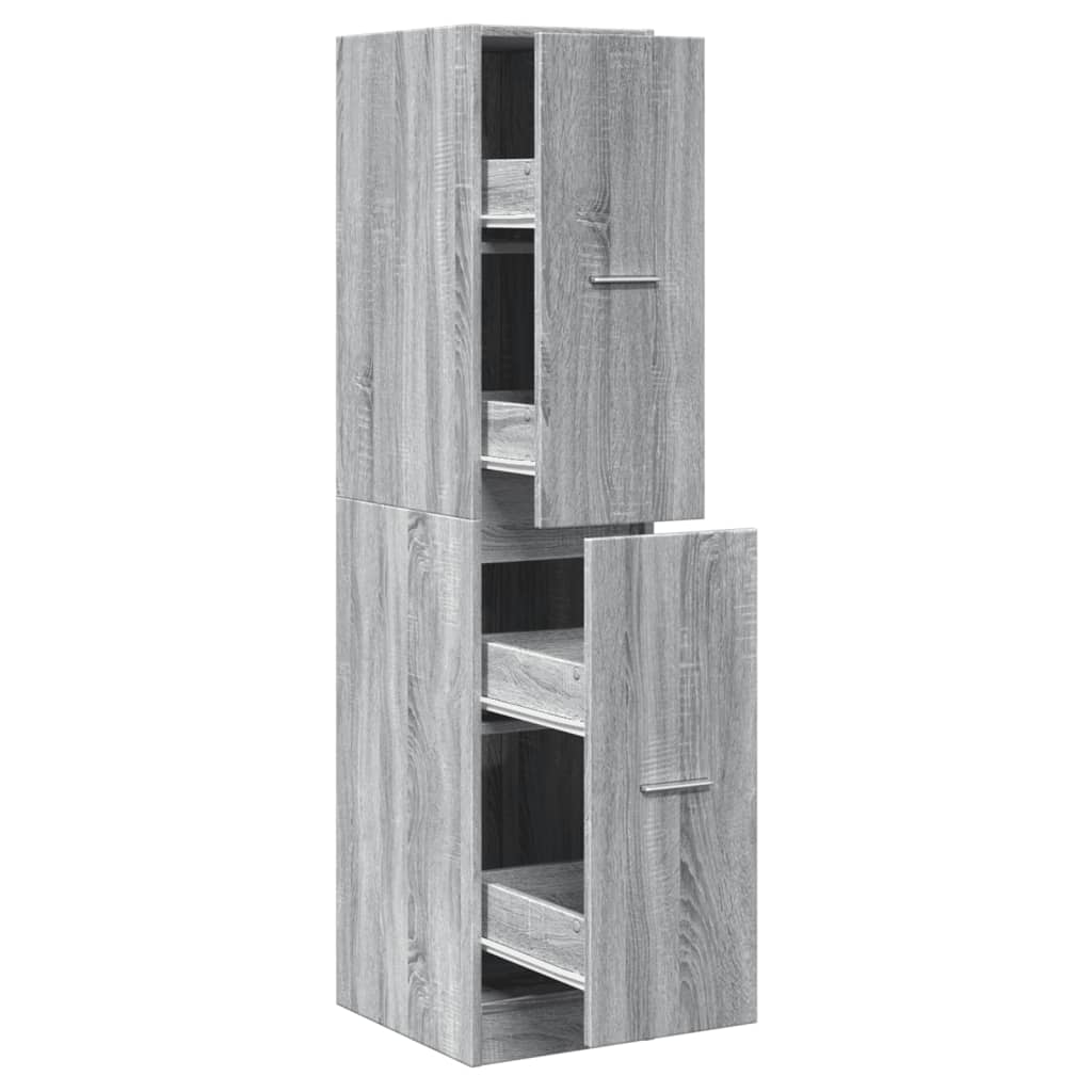 vidaXL Apothecary Cabinet Grey Sonoma 30x41x144,5 cm Engineered Wood 2