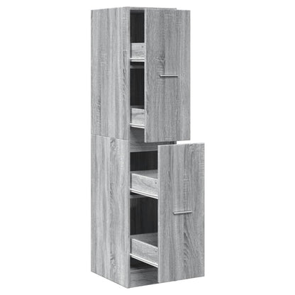vidaXL Apothecary Cabinet Grey Sonoma 30x41x144,5 cm Engineered Wood 2