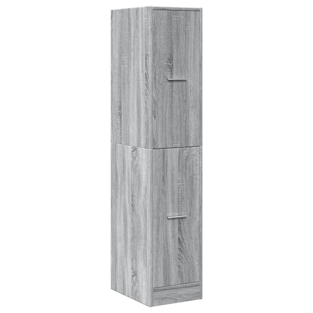 vidaXL Apothecary Cabinet Grey Sonoma 30x41x144,5 cm Engineered Wood 4