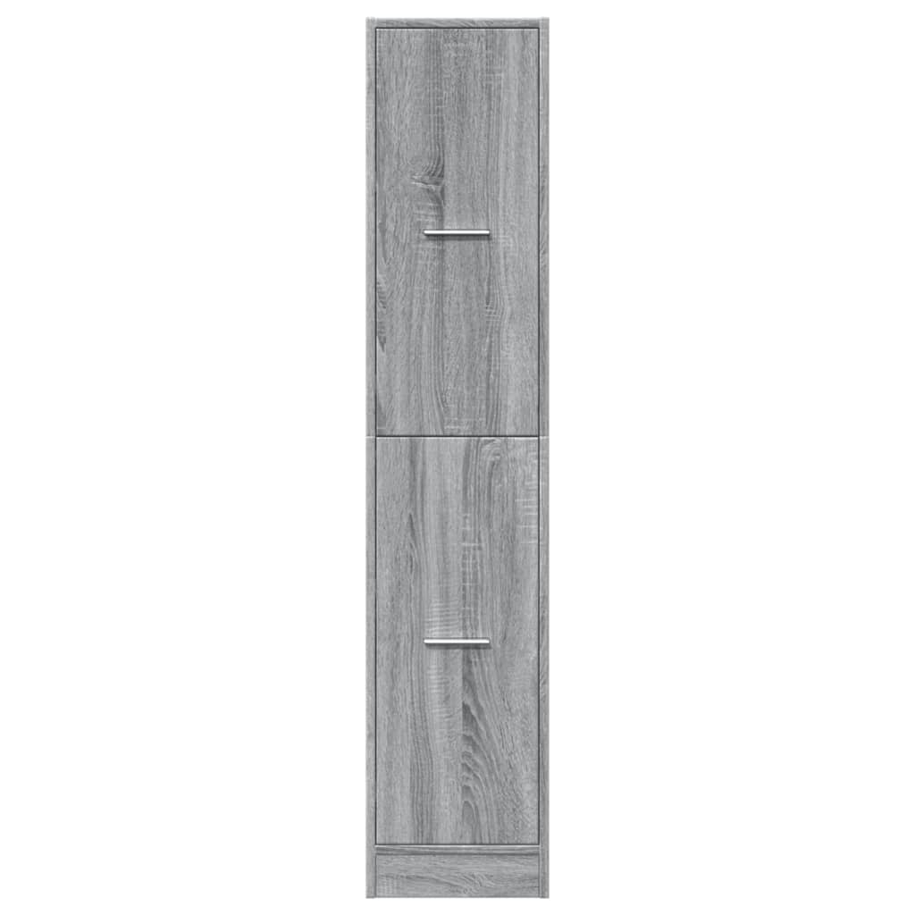 vidaXL Apothecary Cabinet Grey Sonoma 30x41x144,5 cm Engineered Wood 5