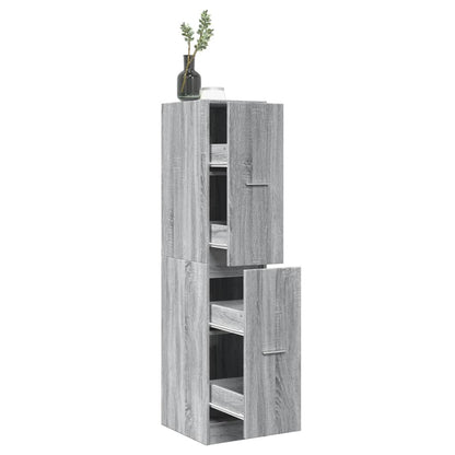 vidaXL Apothecary Cabinet Grey Sonoma 30x41x144,5 cm Engineered Wood 1