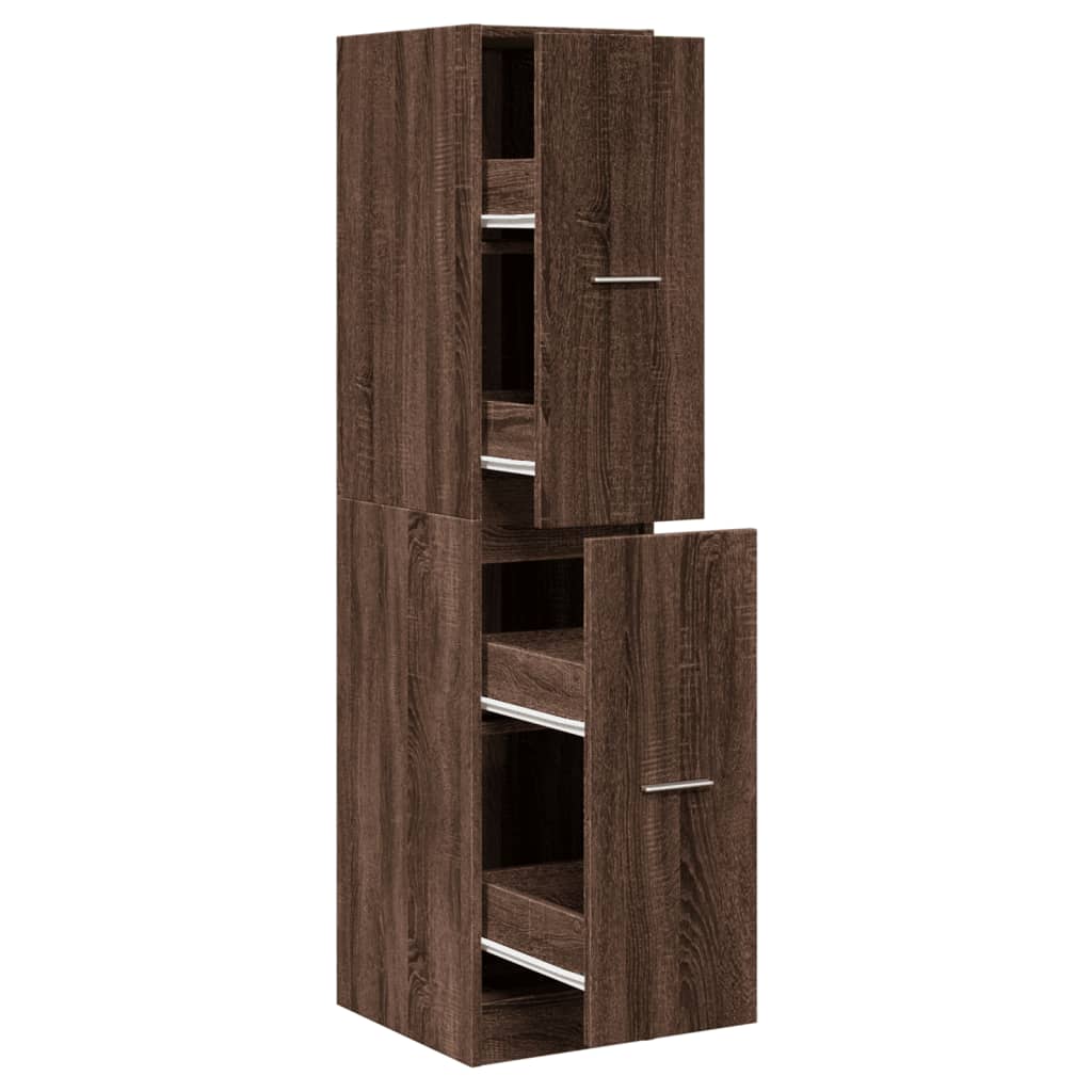 vidaXL Apothecary Cabinet Brown Oak 30x41x144,5 cm Engineered Wood 2