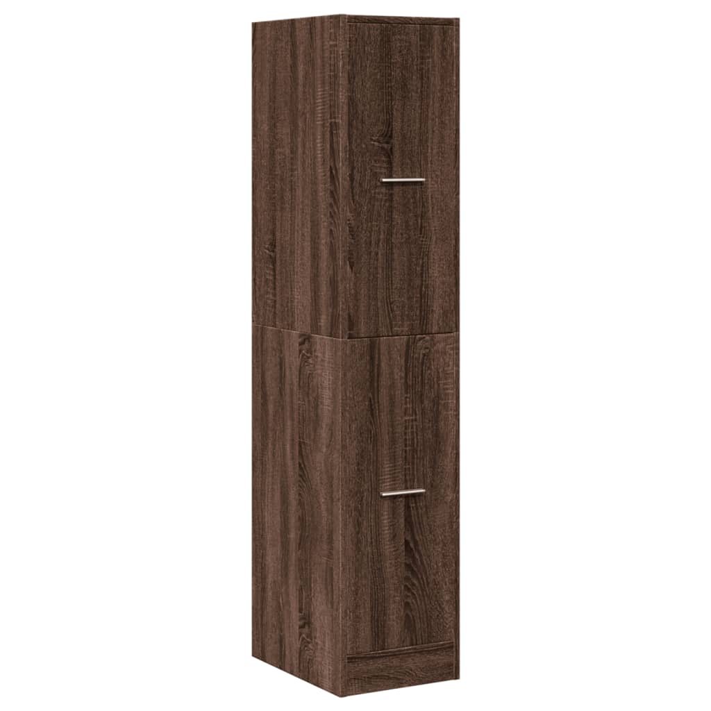 vidaXL Apothecary Cabinet Brown Oak 30x41x144,5 cm Engineered Wood 4