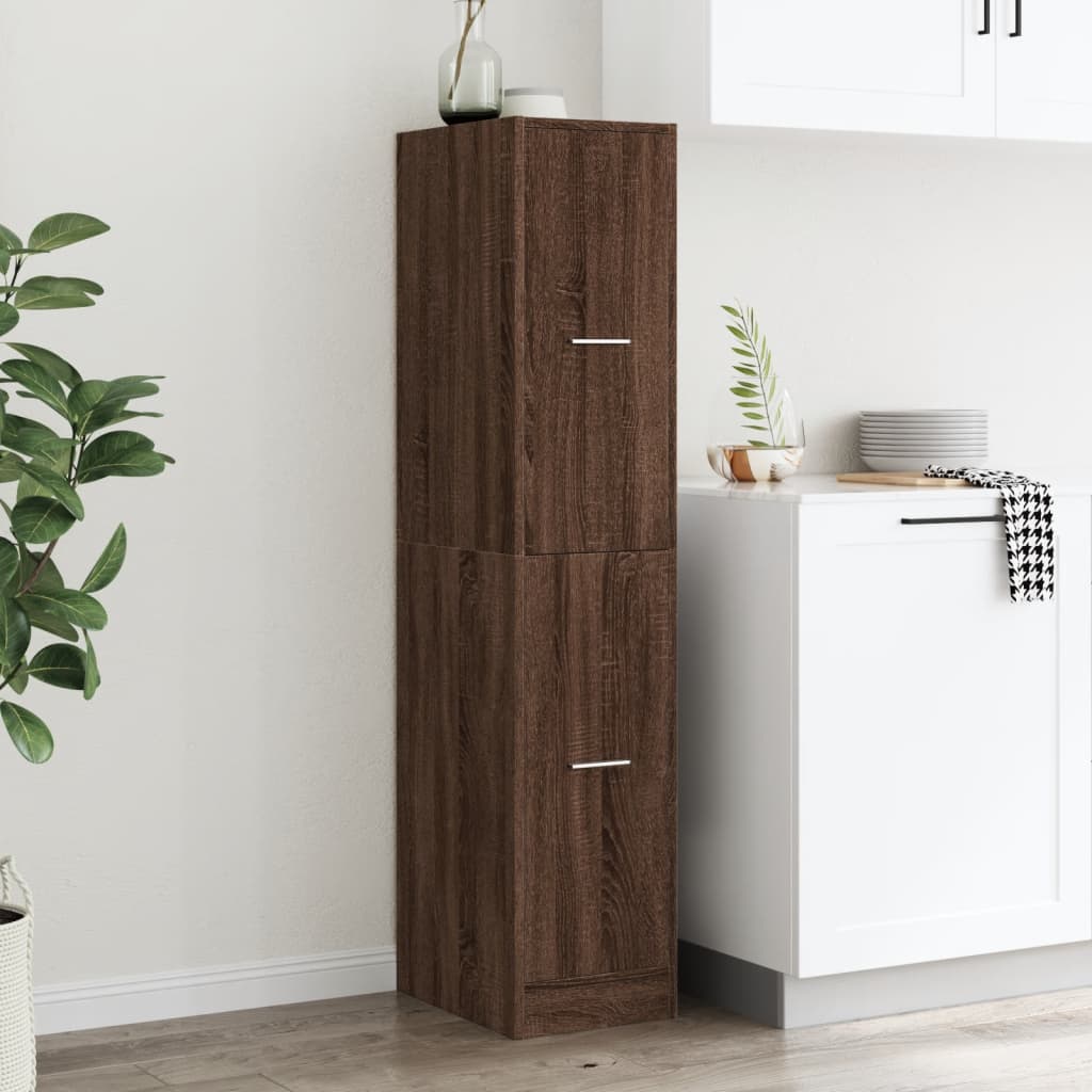 vidaXL Apothecary Cabinet Brown Oak 30x41x144,5 cm Engineered Wood 3