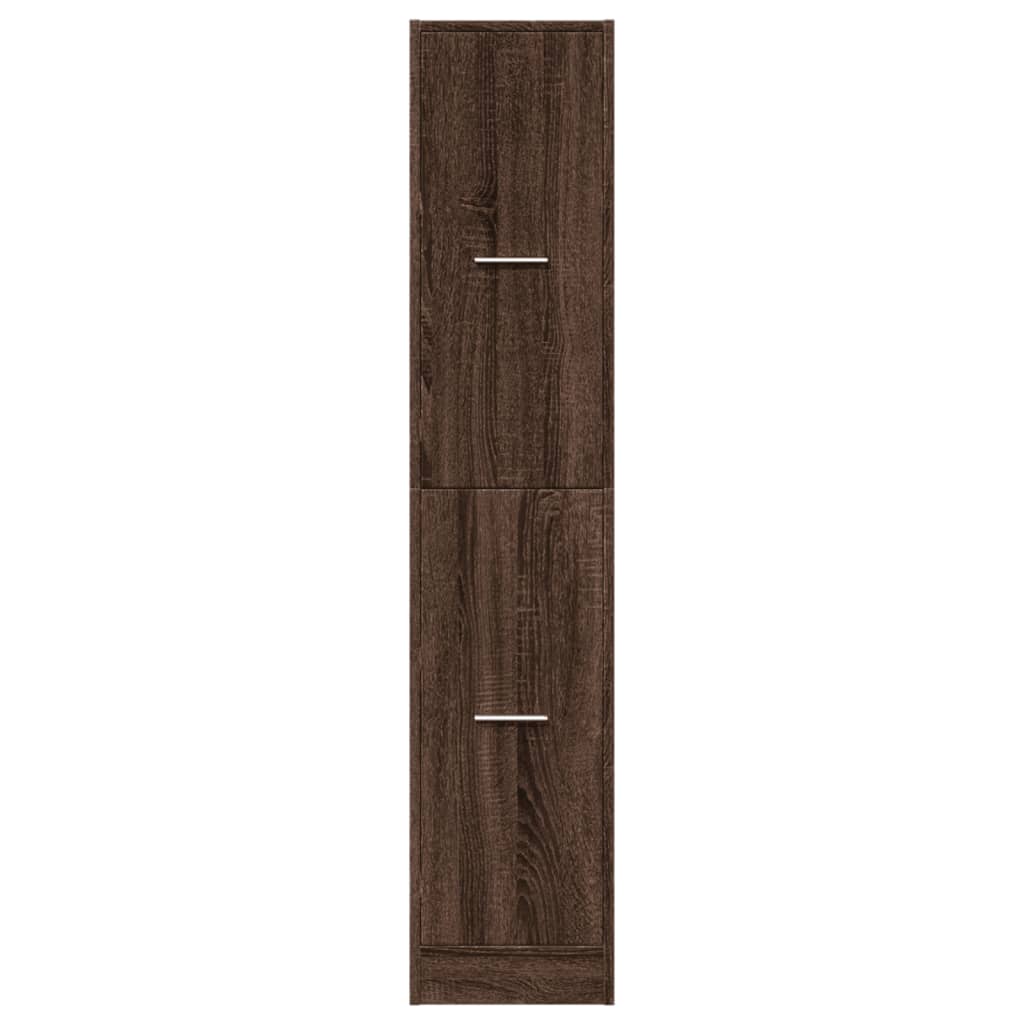 vidaXL Apothecary Cabinet Brown Oak 30x41x144,5 cm Engineered Wood 5