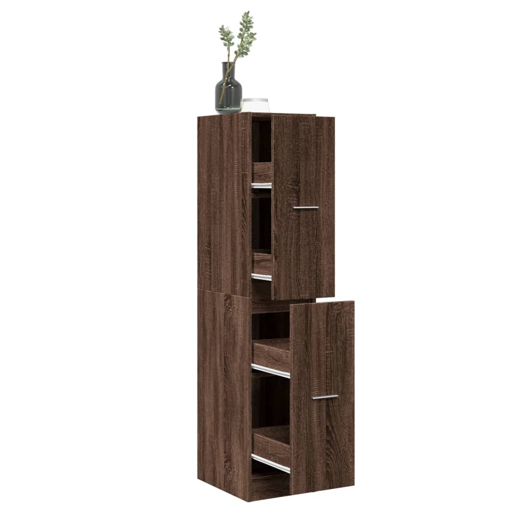 vidaXL Apothecary Cabinet Brown Oak 30x41x144,5 cm Engineered Wood 1