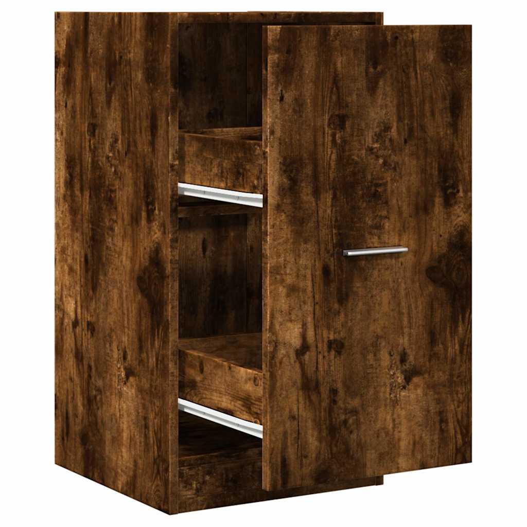 vidaXL Apothecary Cabinet Smoked Oak 40x41x77,5 cm Engineered Wood 2