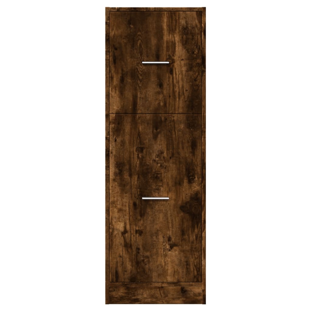 vidaXL Apothecary Cabinet Smoked Oak 40x41x118 cm Engineered Wood 5