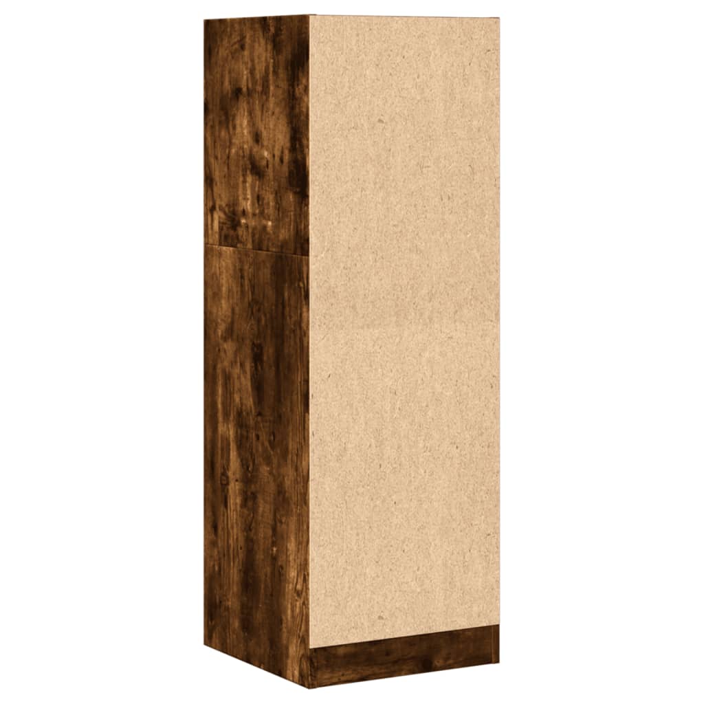 vidaXL Apothecary Cabinet Smoked Oak 40x41x118 cm Engineered Wood 6