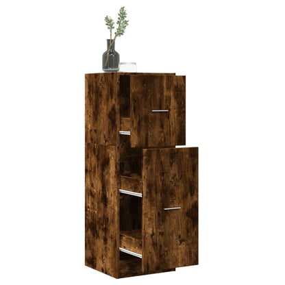 vidaXL Apothecary Cabinet Smoked Oak 40x41x118 cm Engineered Wood 1