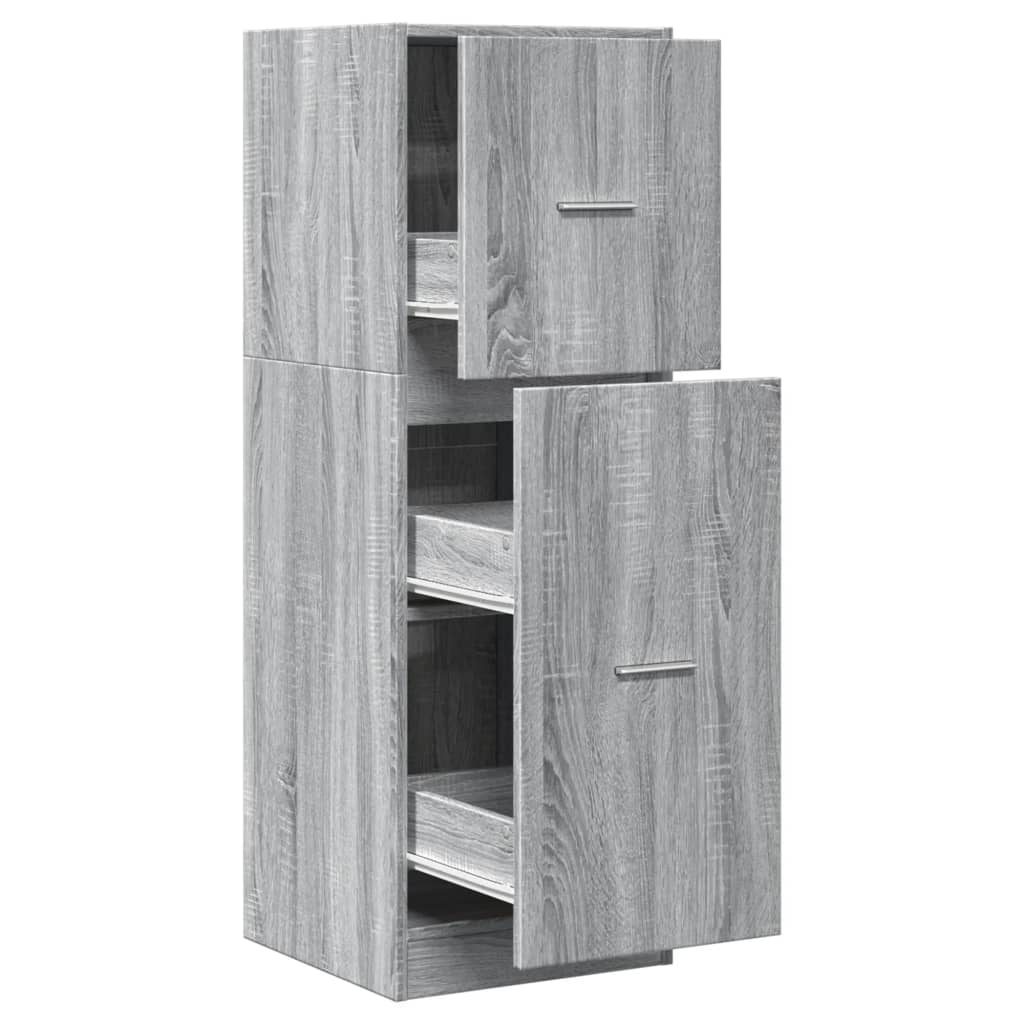 vidaXL Apothecary Cabinet Grey Sonoma 40x41x118 cm Engineered Wood 2