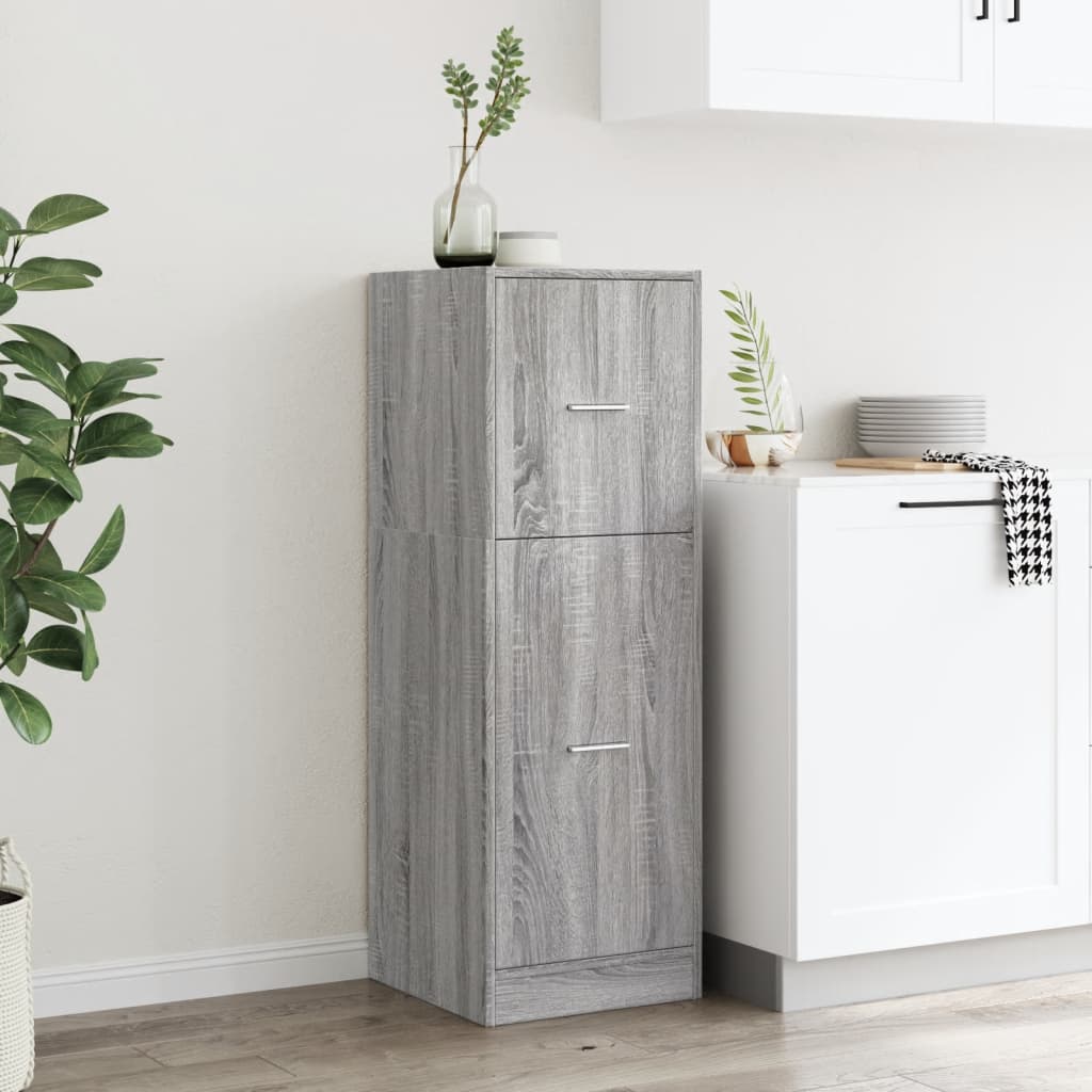 vidaXL Apothecary Cabinet Grey Sonoma 40x41x118 cm Engineered Wood 3