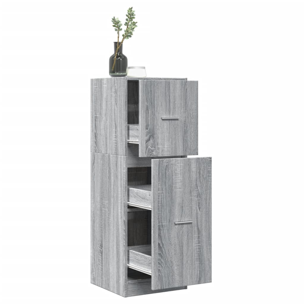 vidaXL Apothecary Cabinet Grey Sonoma 40x41x118 cm Engineered Wood 1