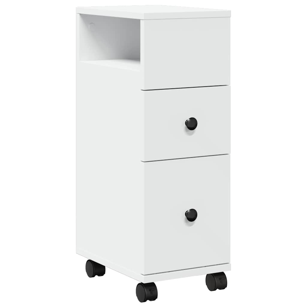 vidaXL Narrow Bathroom Cabinet | White | Engineered wood | Slim 2