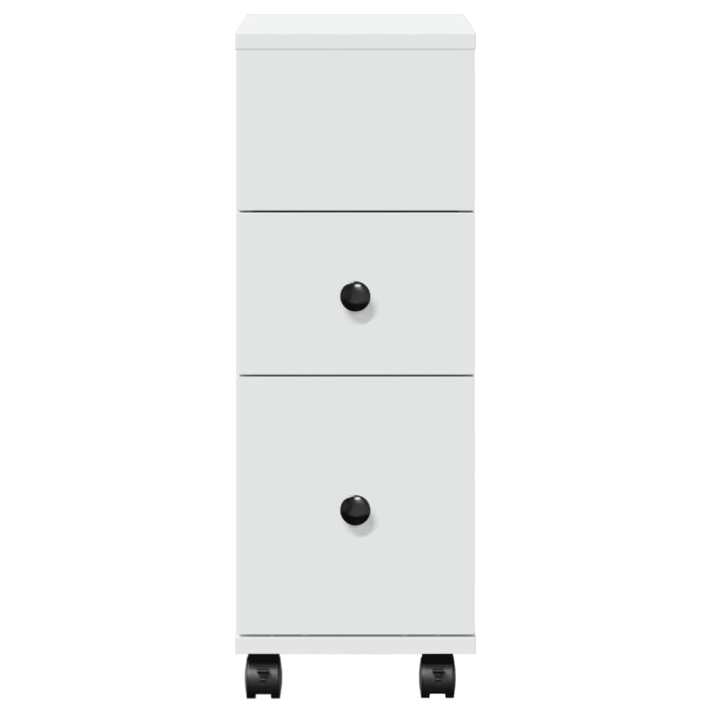 vidaXL Narrow Bathroom Cabinet | White | Engineered wood | Slim 4