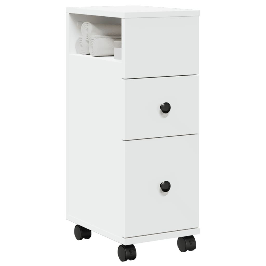 vidaXL Narrow Bathroom Cabinet | White | Engineered wood | Slim 1