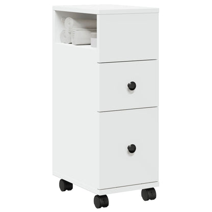vidaXL Narrow Bathroom Cabinet | White | Engineered wood | Slim 1