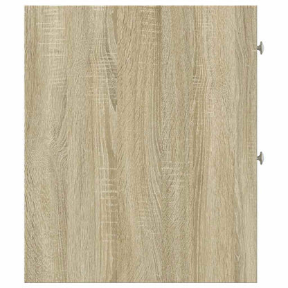 vidaXL Narrow Bathroom Cupboard with Wheels Sonoma Oak Engineered Wood 5