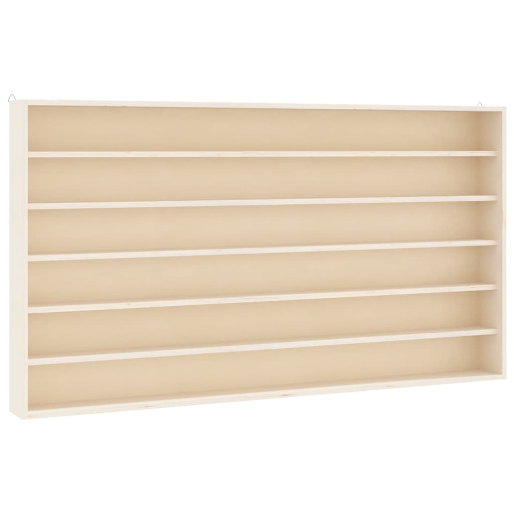 vidaXL Wooden Collector's Display Case with 6 Shelves 80x8.5x55cm 2