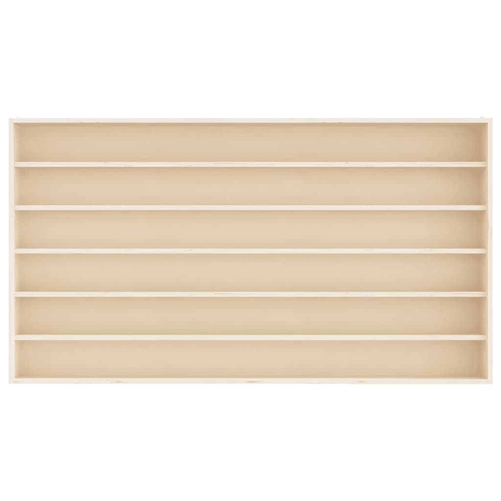 vidaXL Wooden Collector's Display Case with 6 Shelves 80x8.5x55cm 4