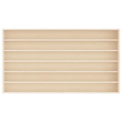 vidaXL Wooden Collector's Display Case with 6 Shelves 80x8.5x55cm 4