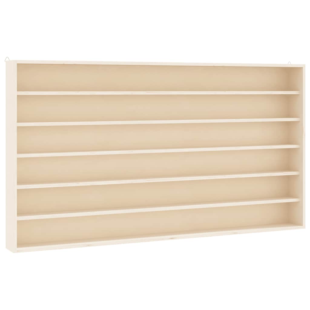 vidaXL Wooden Collector's Display Case with 6 Shelves 100x9x55 cm 2