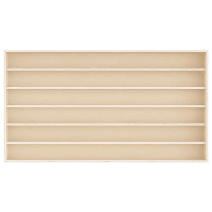 vidaXL Wooden Collector's Display Case with 6 Shelves 100x9x55 cm 4