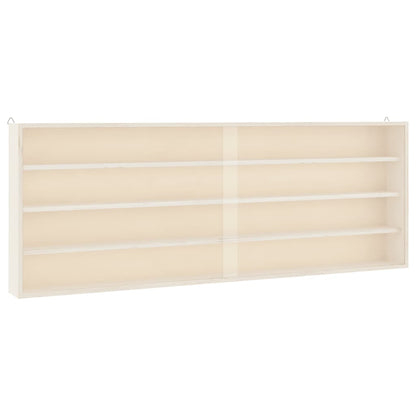 vidaXL Wooden Collector's Display Case with Doors 100x8.5x37cm 2