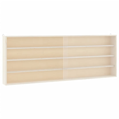 vidaXL Wooden Collector's Display Case with Doors 100x8.5x37cm 4