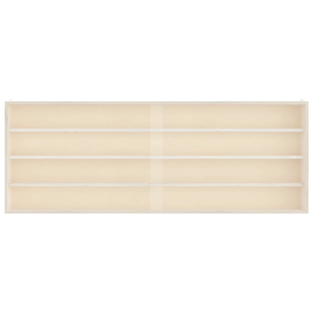 vidaXL Wooden Collector's Display Case with Doors 100x8.5x37cm 5