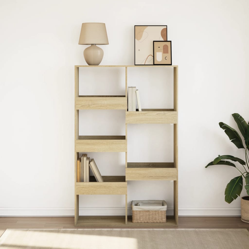 vidaXL Bookcase Sonoma Oak 100x33x155,5 cm Engineered Wood 3