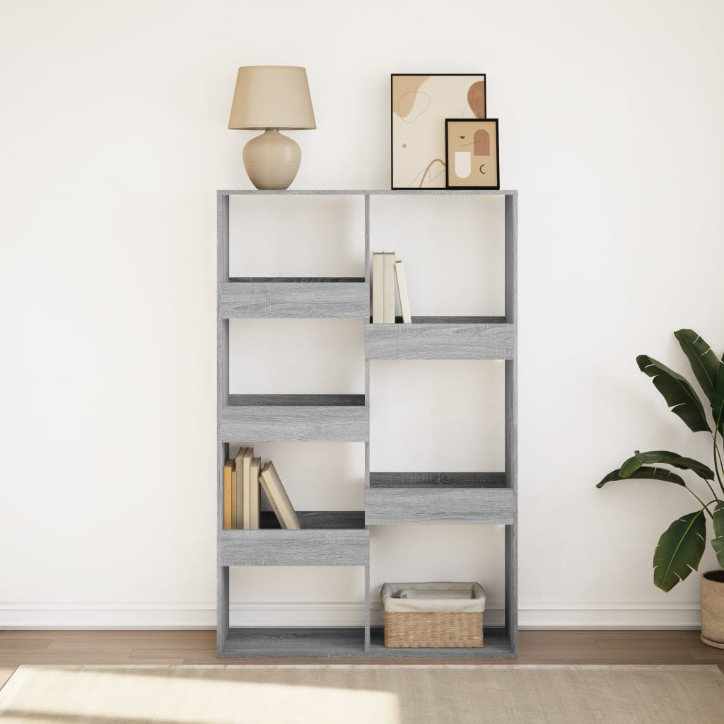 vidaXL Bookcase Grey Sonoma 100x33x155.5 cm Engineered Wood 3