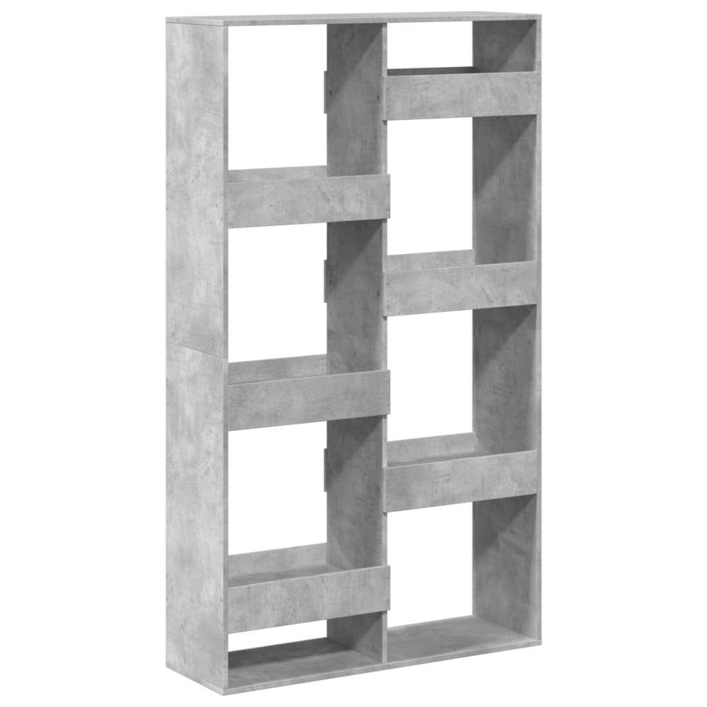 Bookcase 100x33x175 cm Engineered Wood Height 175 cm Concrete grey