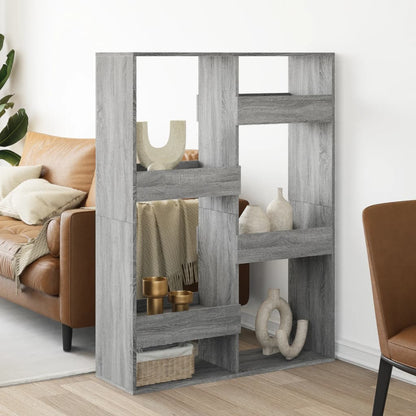 vidaXL Room Divider Grey Sonoma 100x33x135 cm Engineered Wood 3