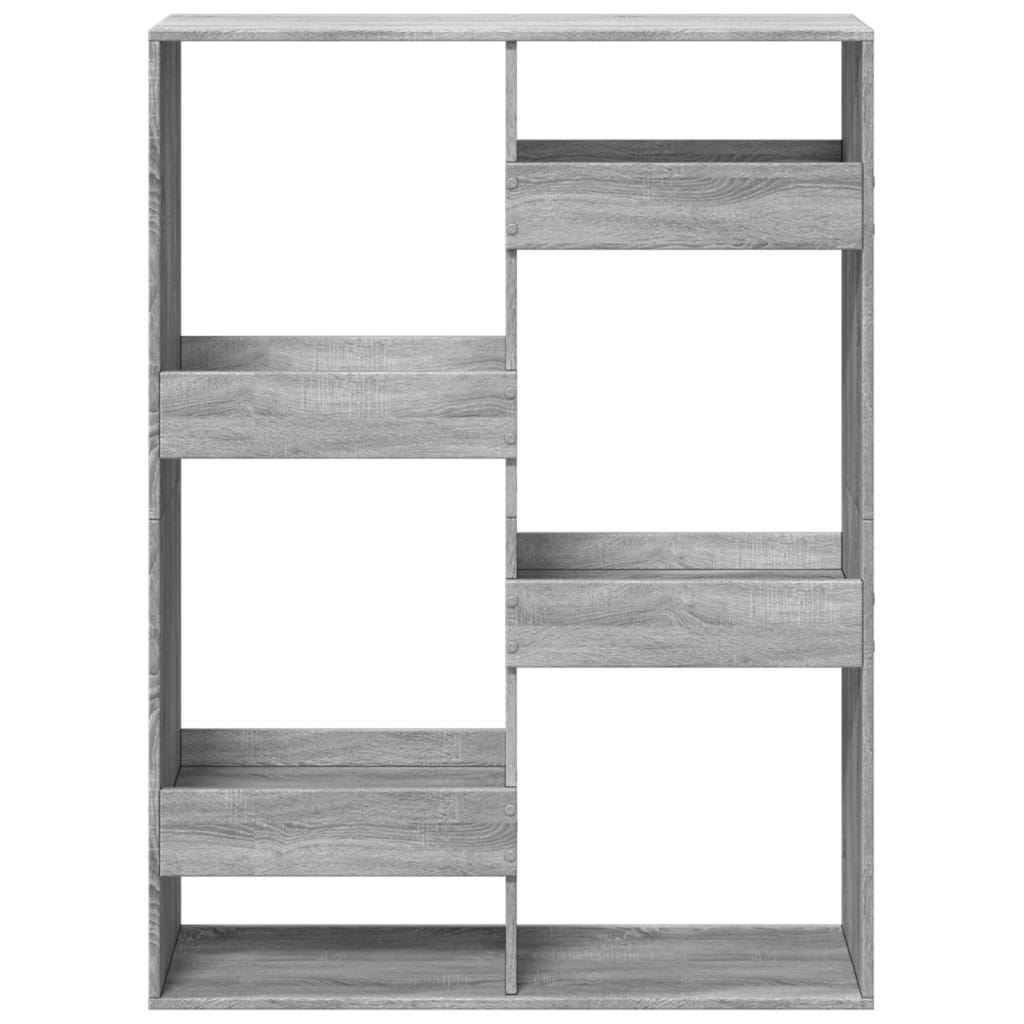vidaXL Room Divider Grey Sonoma 100x33x135 cm Engineered Wood 4