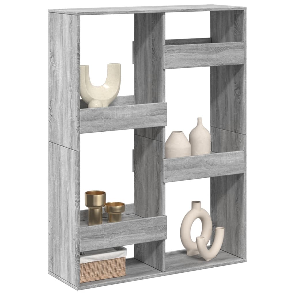 vidaXL Room Divider Grey Sonoma 100x33x135 cm Engineered Wood 1