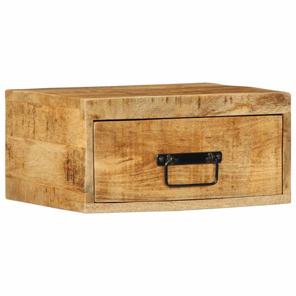 vidaXL Wall-mounted Bedside Cabinet Solid Rough Wood Mango 2