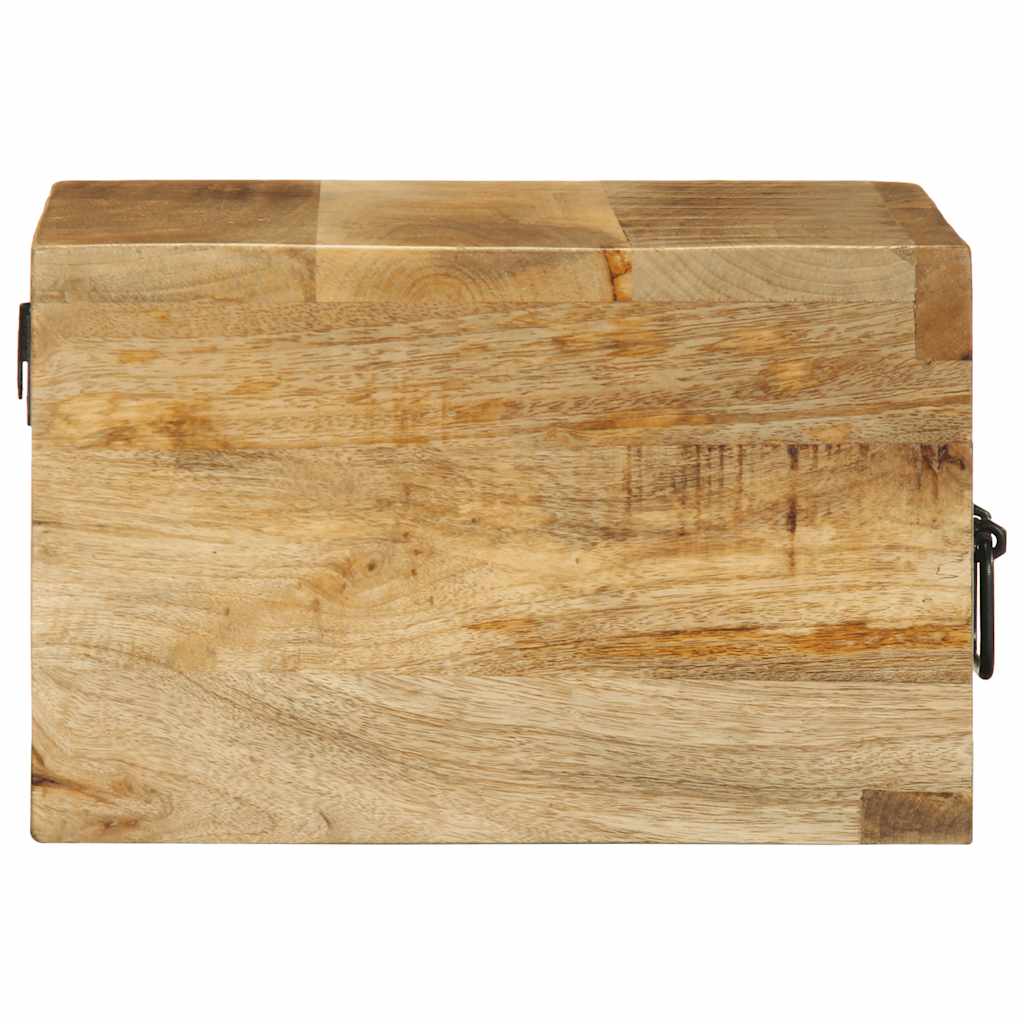 vidaXL Wall-mounted Bedside Cabinet Solid Rough Wood Mango 6