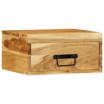 vidaXL Wall-mounted Bedside Cabinet Solid Wood Acacia 1