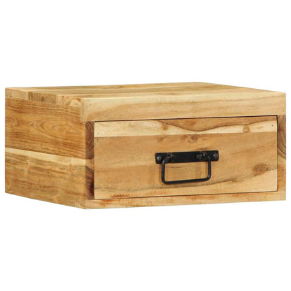 vidaXL Wall-mounted Bedside Cabinet Solid Wood Acacia 3